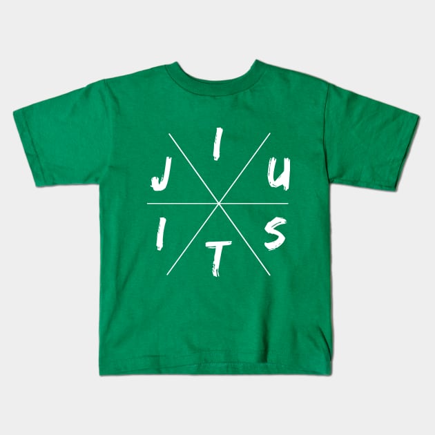 Jiu Jitsu cross bjj brazilian jiu jitsu fight gift Kids T-Shirt by Lomitasu